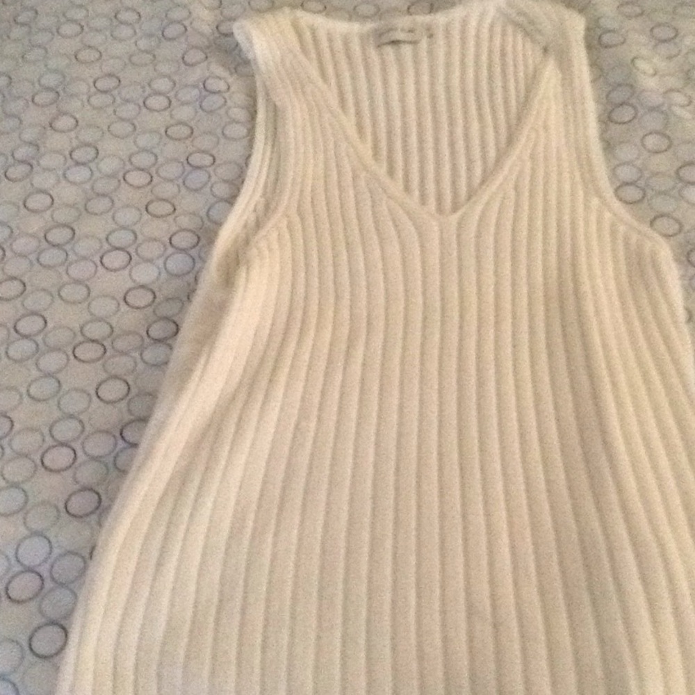 Top blanc bleu